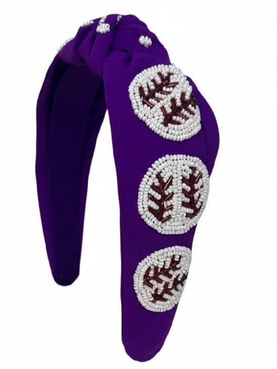 Accessories - Baseball Headband Purple